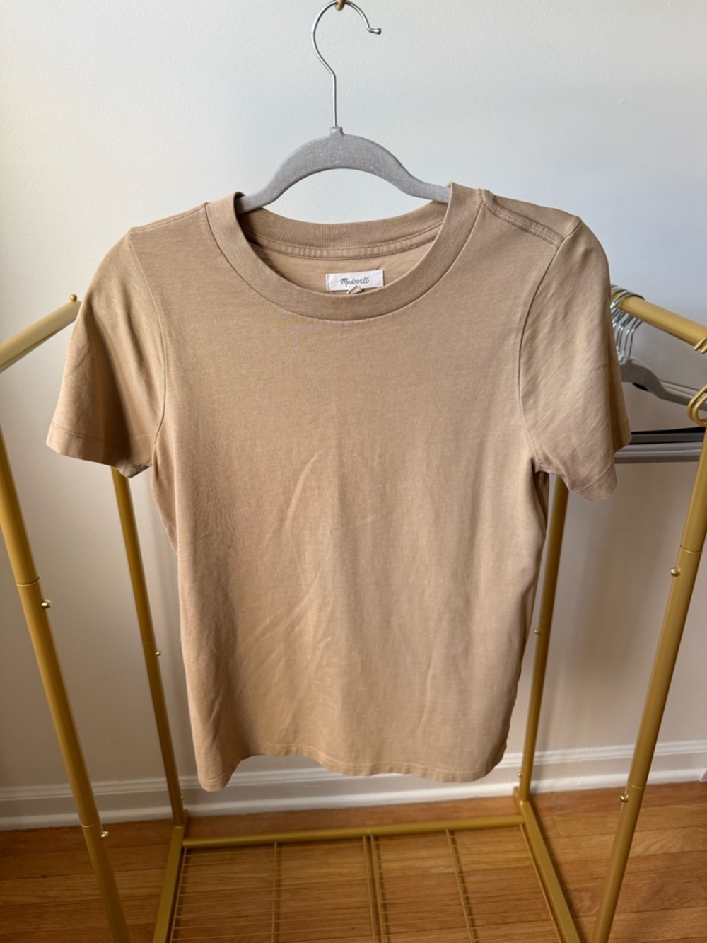 Madewell Tan Crewneck Tee